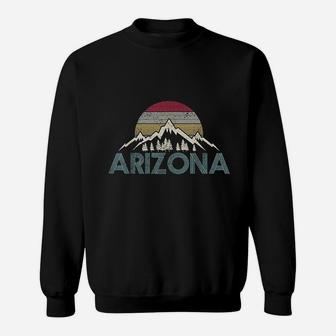 Arizona Vintage Retro Mountains Nature Hiking Souvenir Gift Sweatshirt | Crazezy CA