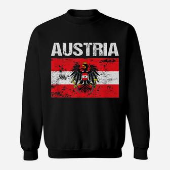Austrian Flag Austria Vienna Land Der Berge Eagle T Shirt Sweatshirt | Crazezy DE