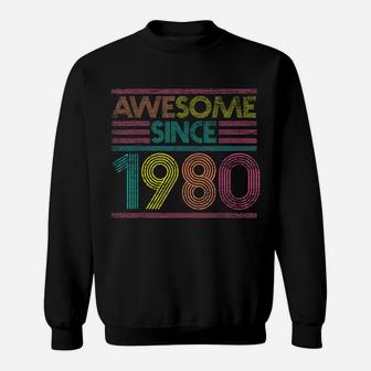 Awesome Since 1980 39Th Birthday Gifts 39 Years Old Sweatshirt | Crazezy