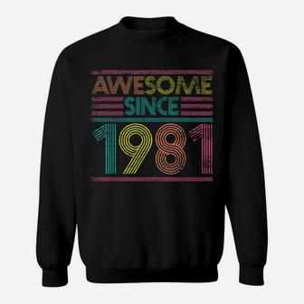 Awesome Since 1981 39Th Birthday Gifts 39 Years Old Sweatshirt | Crazezy