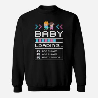 Baby Loading Gamer Shirt Cute Mom Dad Pregnancy Announcement Sweatshirt | Crazezy CA