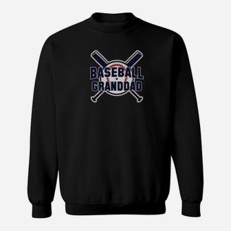 Baseball Granddad Fathers Day Gifts For Softball Grandpa Premium Sweatshirt | Crazezy