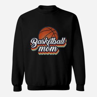 Basketball Mom Vintage 90s Style Basketball Mother Gift Sweatshirt | Crazezy UK