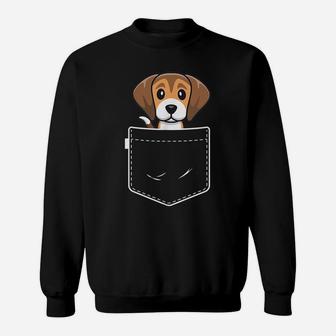 Beagle Dog In Pocket Tee Shirts Men Women Beagle Lover Gift Sweatshirt | Crazezy DE