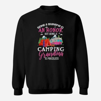 Being A Grandma Is An Honor But Being A Camping Grandma Sweatshirt | Crazezy