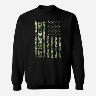 Best Big Brother Ever American Flag Camo Tshirt Fathers Day Sweatshirt | Crazezy DE