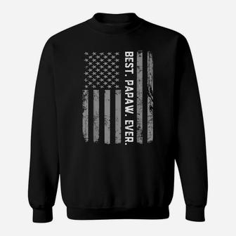 Best Papaw Ever Vintage American Flag T Shirt Sweatshirt | Crazezy UK