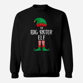 Big Sister Elf Christmas Party Matching Family Group Pajama Sweatshirt | Crazezy CA