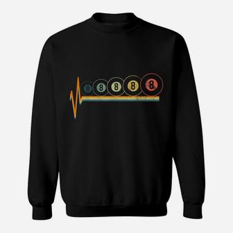 Billiards Eight Ball Tshirt Vintage Retro Tees Gift Sweatshirt | Crazezy