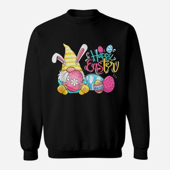 Bunny Gnome Rabbit Eggs Hunting Happy Easter Day Funny Sweatshirt | Crazezy DE