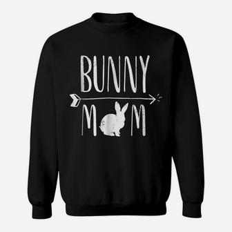 Bunny Mom Funny Bunnies White Rabbit Gift - White Sweatshirt | Crazezy DE