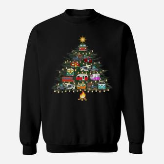 Camper Christmas Tree Vehicles Camping Rving Trailers Gift Sweatshirt | Crazezy