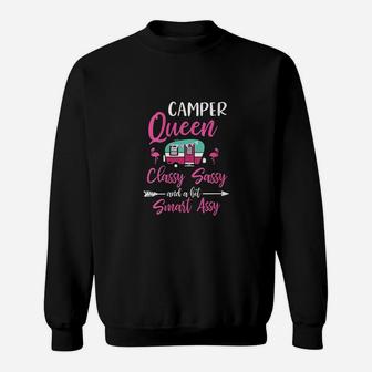 Camper Queen Classy Sassy Smart Assy Camping Rv Gift Sweatshirt | Crazezy CA