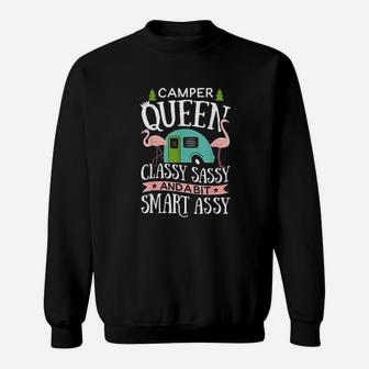 Camper Queen Classy Sassy Smart Assy Camping Rv Gift Sweatshirt | Crazezy UK