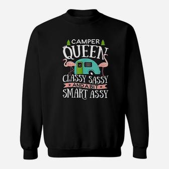 Camper Queen Classy Sassy Smart Assy Camping Rv Sweatshirt | Crazezy UK