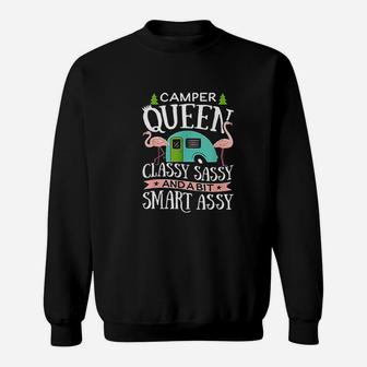 Camper Queen Classy Sassy Smart Assy Camping Rv Sweatshirt | Crazezy
