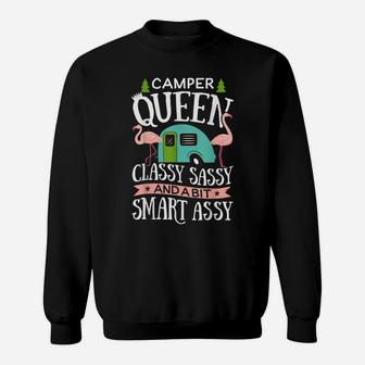 Camper Queen Classy Sassy Smart Assy T Shirt Camping RV Gift Sweatshirt | Crazezy