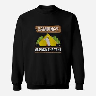 Camping Alpaca The Tent Funny Camper Gifts Sweatshirt | Crazezy