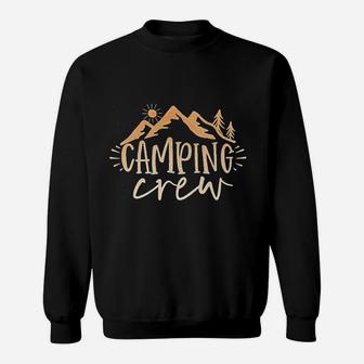 Camping Crew Mountain Graphic Mountain Hiking Sweatshirt | Crazezy UK