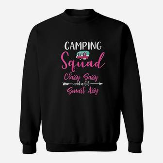 Camping Squad Funny Matching Family Girls Camping Trip Sweatshirt | Crazezy DE