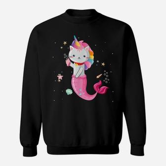 Cat Mermaid Unicorn Girl Sweatshirt | Crazezy