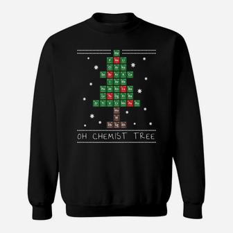 Christmas Chemistry Science Periodic Table Chemist Tree Sweatshirt | Crazezy DE