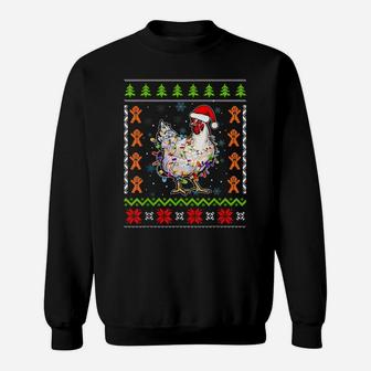 Christmas - Cute Chicken Ugly Sweater Sweatshirt | Crazezy
