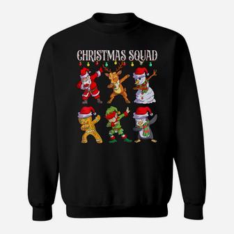 Christmas Dab Santa Friends Matching Family Christmas Squad Sweatshirt | Crazezy UK