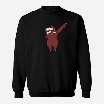 Christmas Dabbing Sloth Dab Dance Gifts Girls Boys Sweatshirt | Crazezy