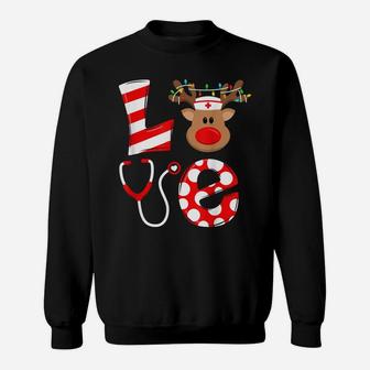 Christmas Nurse Love Nicu Rn Er Santa Reindeer Nurse Hat Elf Sweatshirt | Crazezy AU