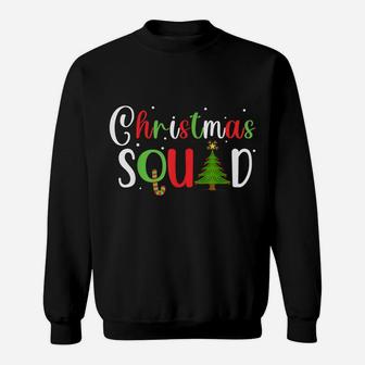 Christmas Squad Funny Xmas Tree Family Matching Pajamas Boys Sweatshirt | Crazezy
