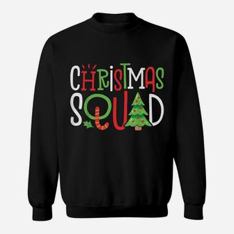 Christmas Squad Funny Xmas Tree Family Matching Pajamas Boys Sweatshirt | Crazezy