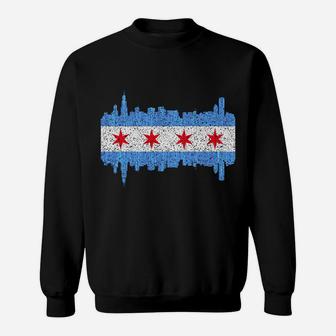 City Of Chicago Hoodie - Chicago City Flag Vintage Hoodie Sweatshirt | Crazezy