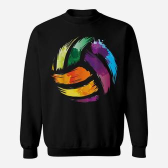 Colorful Volleyball | Cute Colorsplash Ball Gift Sweatshirt | Crazezy UK