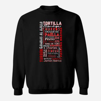 Comida De España Tortilla Española Spain Food Paella Chef Sweatshirt | Crazezy