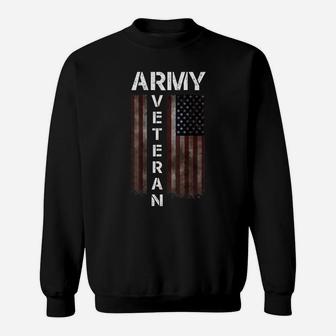 Cool American Usa Flag - Proud Us Army Veteran Gift Idea Sweatshirt | Crazezy