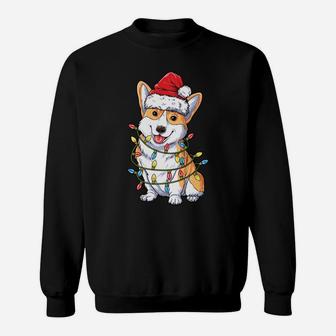 Corgi Santa Christmas Tree Lights Xmas Gifts Boys Kids Men Sweatshirt Sweatshirt | Crazezy UK