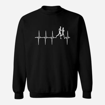 Cross Country Running Heartbeat T Shirt Sweatshirt | Crazezy