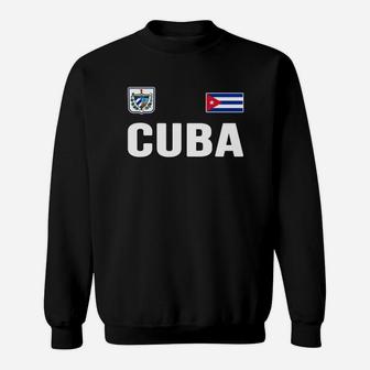 Cuba T-shirt Cuban Flag Tee Retro Soccer Jersey Style Sweatshirt | Crazezy