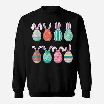 Cute Eggs Easter Day Family Matching Pajama Egg Hunting Sweatshirt | Crazezy AU
