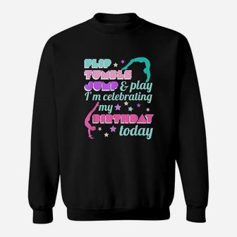 Cute Girls Gymnastics Birthday Party Gift Sweatshirt | Crazezy