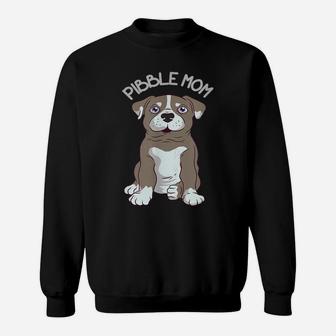 Cute Pibble Pitbull Mom Funny Sweatshirt | Crazezy