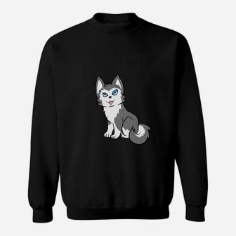Cute Wolf Lover Gift I Just Really Like Wolves Ok Sweatshirt | Crazezy AU
