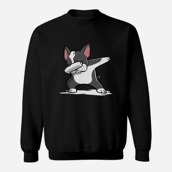 Dabbing Boston Terrier Funny Dab Dance Dog Gift Tee Sweatshirt | Crazezy