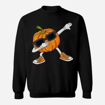 Dabbing Pumpkin Thanksgiving Day Boys Girls Kids Gift Sweatshirt | Crazezy