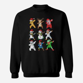 Dabbing Santa Elf Friends Christmas For Kids Boys And Girls Sweatshirt | Crazezy DE