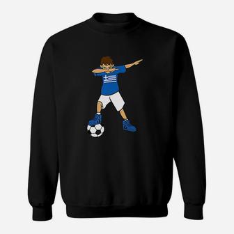 Dabbing Soccer Boy Greece Greeks Football Sweatshirt | Crazezy