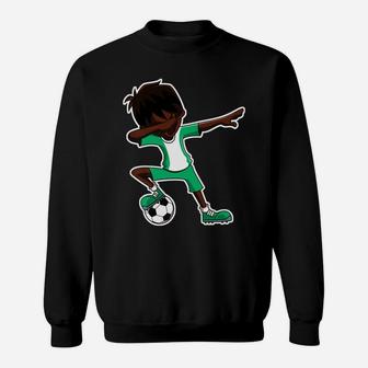 Dabbing Soccer Boy Nigeria Jersey, Nigerian Kids Dab Gifts Sweatshirt | Crazezy
