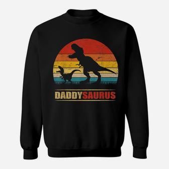 Daddysaurus T Shirt Fathers Day Gifts T Rex Daddy Saurus Men Sweatshirt | Crazezy