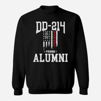 Dd 214 Alumni Us Military Veteran Navy Vintage Us Flag Sweatshirt | Crazezy